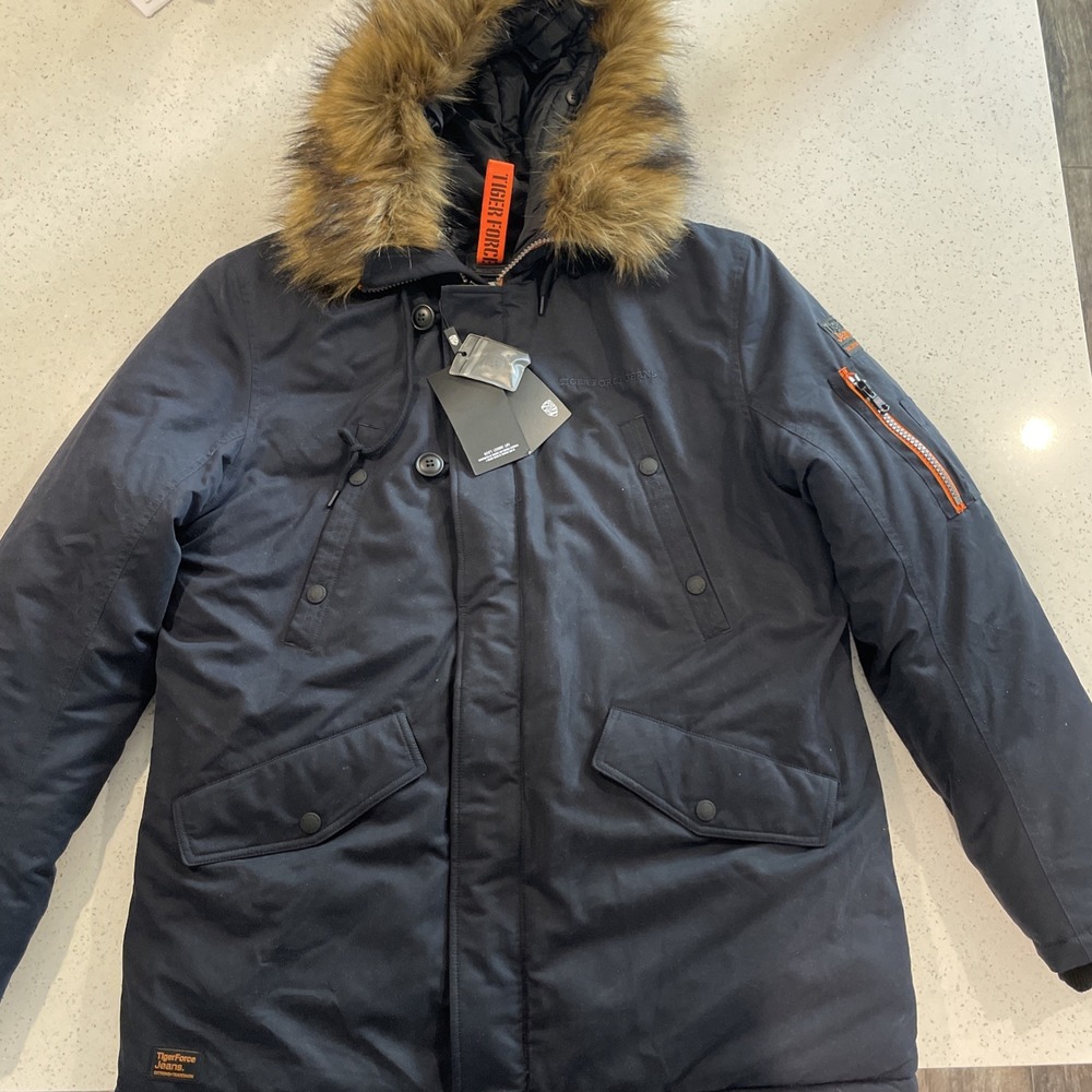 Tiger Force‎ Parka Coat Winter Men's Sz XL Waterproof Hooded Jacket Arctic Snow